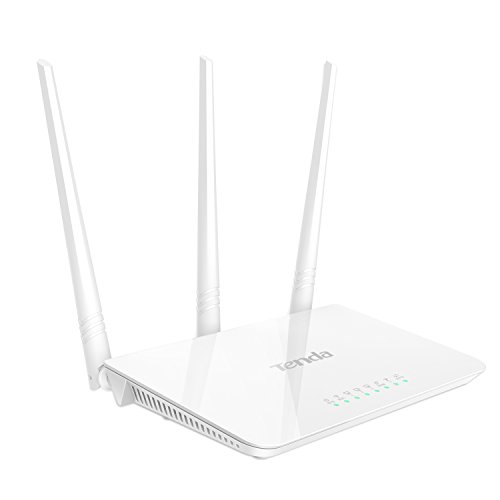 Tenda F3 N300 Router Wi-Fi 300 Mbps a 2.4 GHz, 4 10/100M Porti , 3 5dBi Antenne, Wireless On/Off, Power On/Off, WPS