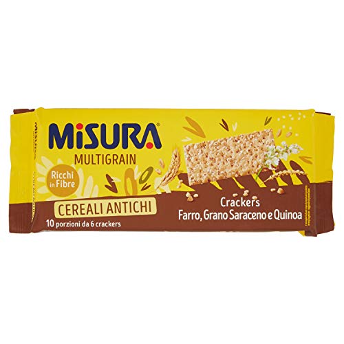 Misura Crackers ai Cereali Multigrain | Farro, Grano Saraceno e Quinoa | Confezione da 350 grammi