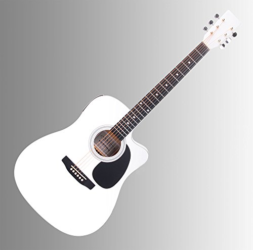 Classic Cantabile WS-10Wh chitarra folk bianca con pickup