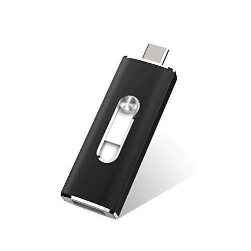 Vansuny Chiavetta USB C 128GB a Velocità Ultra, Dual USB 3.1 + USB Type C OTG Pendrive, Memoria USB Flash Drive a Scomparsa Compatibile con PC/Tablet/Android Tipo C Smartphone Huawei, Xiaomi (Nero)