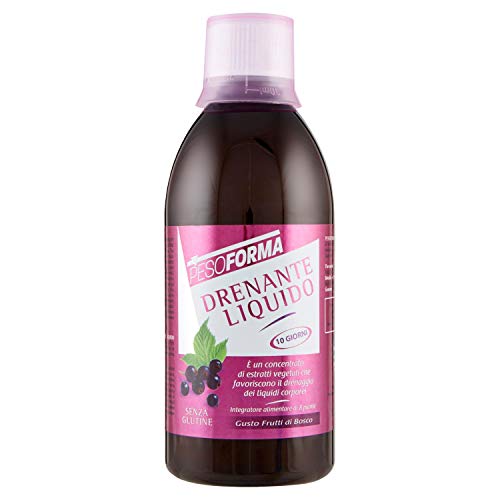 Pesoforma Drenante Liquido Frutti di Bosco, Elimina liquidi in eccesso, Contrasto cellulite, con tè verde - 500 ml