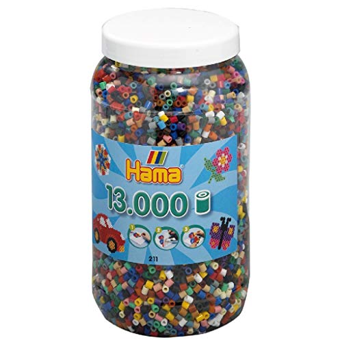 Hama 211-67 - Bügelperlen Latta con Circa 13.000 Perline, Mix Tono Pieno