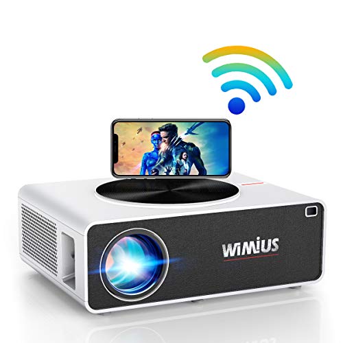 Proiettore WiFi,WiMiUS 7200 Lumen Videoproiettore Full HD Nativa 1920x1080P LED Proiettore Supporto 4K Schermo 300