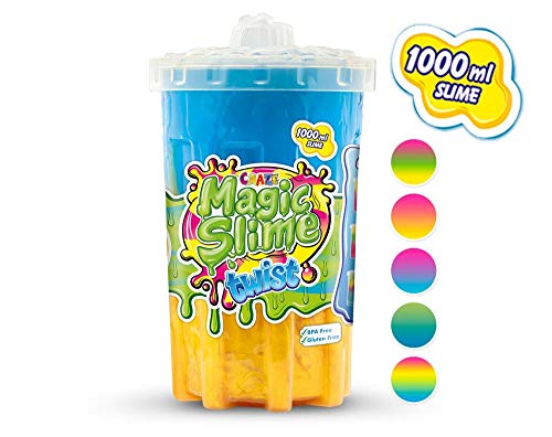 CRAZE Magic Slime Twist muco Magico Giocattolo Argilla per Bambini in barile 1000 ml Multicolore Colore Scelta 16404