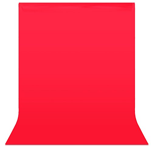 Neewer® 1,8 x 2,8 m fondale fotografico 100% mussola pieghevole come sfondo per foto, video e televisione (solo sfondo) - rosso