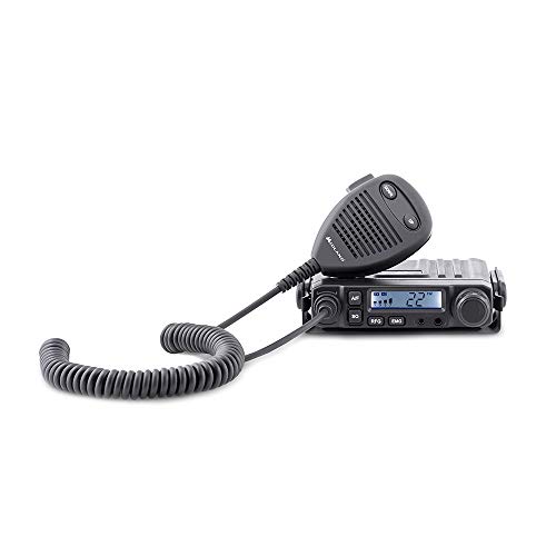 Midland M-Mini CB Radio Ricetrasmittente Veicolare Auto Multi Banda 40 Canali AM/FM, Compatto con Microfono e Presa 2 Pin Midland per Adattatore Bluetooth, con Canale di Emergenza