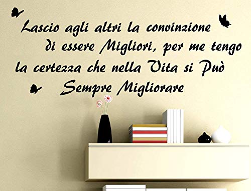 Adesivi Murali Frasi Marilyn Monroe Scritta Muro Wall Stickers Frase Citazione 80 x 30 cm Adesivo Murale Aforisma Decorazione interni Lascio agli altri la convinzione di essere migliori