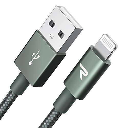 RAMPOW Cavo Lightning a USB [ Certificato Apple MFi ] Cavo iPhone Compatibile con Apple iPhone 11/XS/XR/X/8/7/6 - Verde 1M