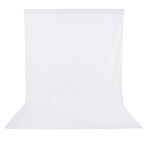 Neewer 3x6m Studio Fotografico Professionale 100% Mussolina Pura Fondale Sfondo Pieghevole per Fotografia, Video e Televisione (SOLO sfondo) - Bianco