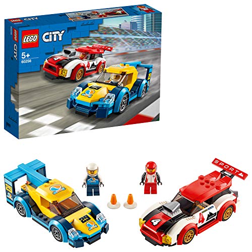 LEGO City Turbo Wheels - Auto da Corsa per Costruire 2 Veicoli e 2 Minifigure, Set di Costruzioni per Bambini +5 Anni, 60256