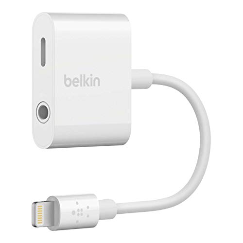 Belkin Adattatore AUX 3.5 mm, Adattatore di Ricarica per iPhone 11, 11 Pro/Pro Max, XS, XS Max, XR, X, SE, 8/8 Plus e Altri