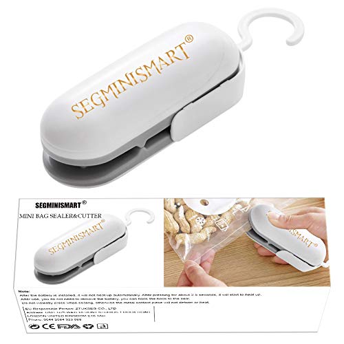 Mini Sigillatore, Mini Bag Sealer, Mini Sigillatore Termico, portatile della mano sealer per sigillare i sacchetti (Batteria non inclusa)