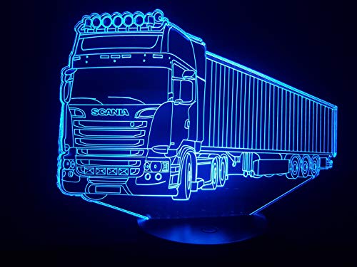 disegno compatibile SCANIA (3) camion, lampada da salotto 3D