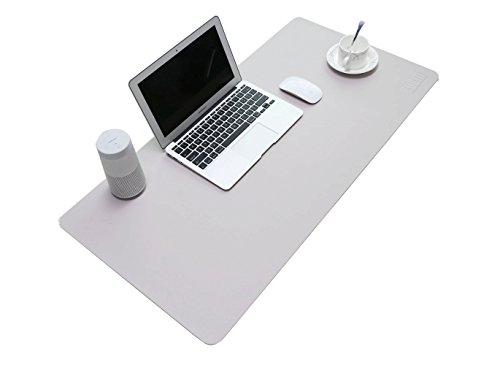 BUBM, tappetino per mouse impermeabile in similpelle, perfetto da scrivania per ufficio e casa, ultra sottile 2 mm, dimensioni 80 x 40 cm