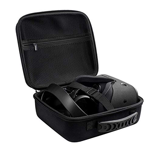 DESTEK - Custodia VR per Oculus Quest/Oculus Go/Samsung/HTC, custodia rigida per cuffie VR resistente da viaggio, compatibile con la maggior parte delle cuffie da gioco VR, colore nero