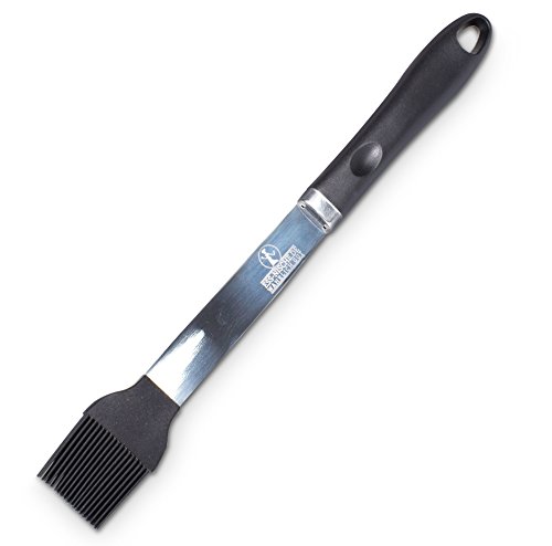 pennello per barbecue Premium XXL in acciaio inox con testa in silicone / pennello in silicone extra lungo 39 cm per grigliare, cucinare e cuocere al forno / pennello da forno Ess-Nische