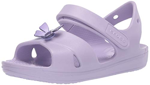 Crocs Classic Cross Strap Kids, Sandali con Cinturino alla Caviglia Unisex-Bambini, Viola (Lavender 530), 24/25 EU