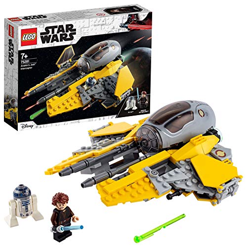 LEGO- Star Wars TM Jedi Interceptor di Anakin Giocattolo Droide R2-D2, Set di Costruzioni, Multicolore, 75281