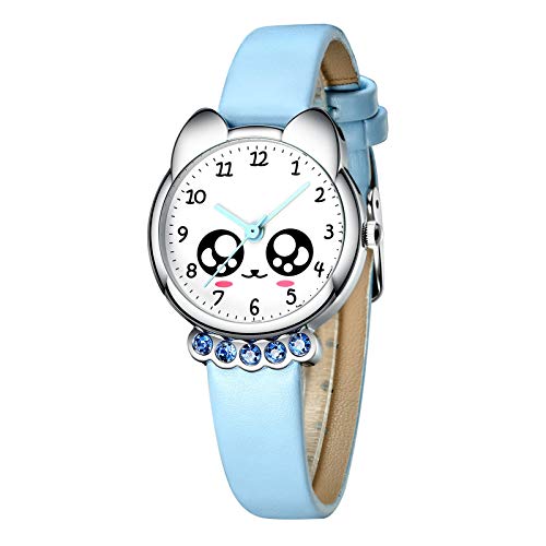 Orologi Bambini Orologio da Polso Ragazze per Bambini Analogico al Quarzo Impermeabile di Sportivo Blu Tempo Insegnante Elegante Pelle Orologi per Bambini Ragazzi Ragazze (12 Blu)