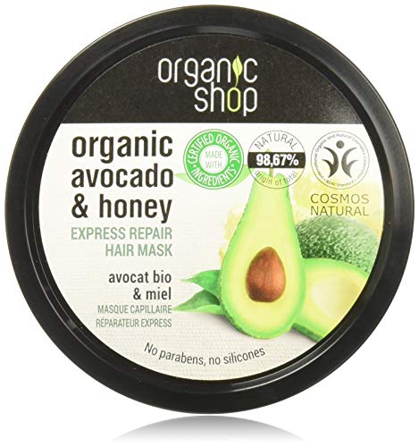 Organic Shop, maschera per capelli al miele e avocado, 250 ml