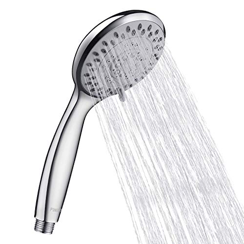 FINIBO, soffione per doccia universale ad alta pressione, per vasca da bagno, 5 modalità di funzione, in ABS cromato per una migliore esperienza di doccia