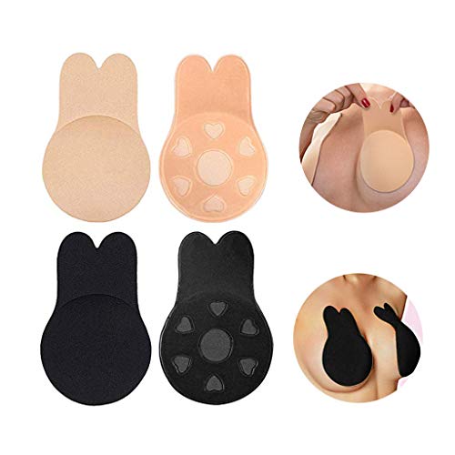 Pettini in silicone Lifting seno, reggiseno push-up senza spalline Reggiseni adesivi invisibili Copri capezzoli di sollevamento riutilizzabili (2 paia) (Large(C/D Cup))