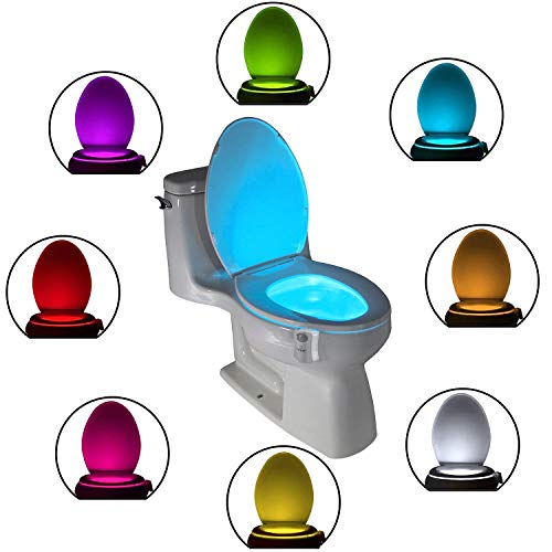 Luce a LED per la Tazza del WC: Simpatica Lampada Attivata da un Sensore di Movimento. Novità nei Gadget Luminosi per il Bagno. Il Regalo Perfetto per Ragazzi Fidanzati Mamma Papà Uomini Nonni Donna