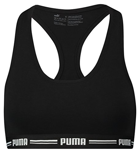 PUMA Iconic Racer Back 1P, Reggiseno Donna, Nero, S