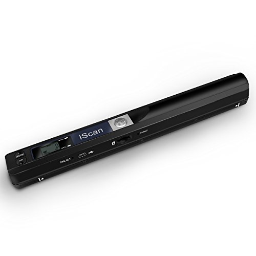 TopGreat Mini scanner portatile per scanner di documenti e scontrini portatili di grande capacità per PC e Mac adatto per aziende, formato JPEG/PDF di ricevute (900 DPI, batteria AA)