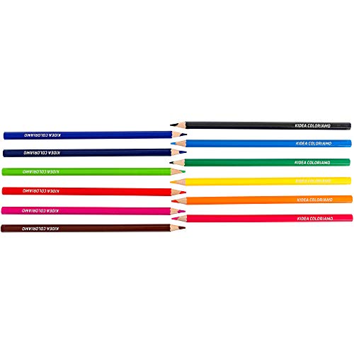 KIDEA-Colori a Matita, 12 Pezzi, Multicolore, 37944