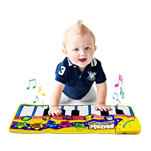 Shayson Tappetino Pianoforte, Tappetino per la Musicale Baby Educazione Precoce 5 modalità & 8 Suoni, Pianoforte Musicale Giocattoli per Bambini Regalo per Bambini