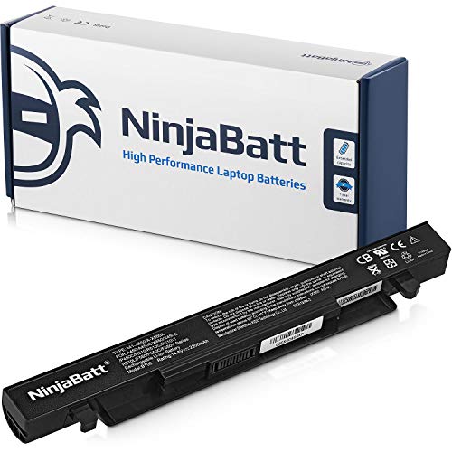 NinjaBatt Batteria per ASUS A41-X550A A41-X550 F550 F450 X550 R510C A550 K550 P550 X550C X550DP X550E X450 A550L X550J R510 – Alte Prestazioni [4 Celles/2200mAh/33Wh]