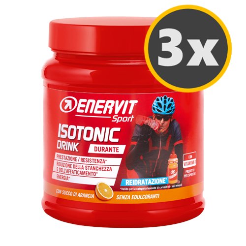 3 Enervit Isotonic Drink 420 g. gusto Arancio, Reidratazione, Maratona Dles Dolomites Enel 2018
