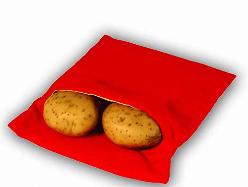 Always Fresh Kitchen Cook Tatoes - Borsa per Patate in microonde, 2 x 22 x 17 cm, Colore: Rosso