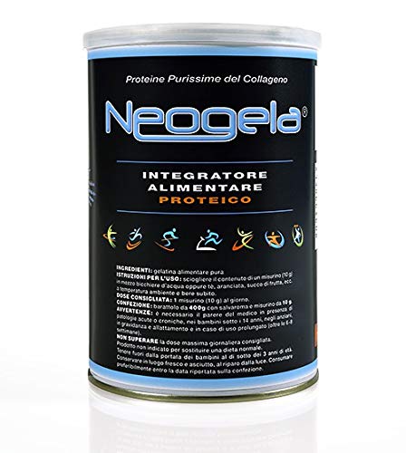 NEOGELA collagene purissimo (400gr, purezza oltre il 99%, Prodotto Naturale)