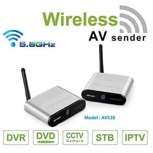 measy AV530 Sistema audio e video per trasmettitori e ricevitori AV wireless a 8 canali per fino a 300m / 1000ft (non supporta la funzione telecomando ir)