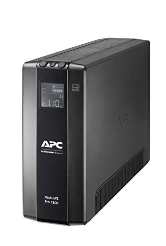 APC by Schneider Electric Back UPS PRO BR1300MI Gruppo di Continuità UPS, 1300VA, 8 Uscite IEC, Interfaccia LCD, Protezione Linea Dati da 1 GB