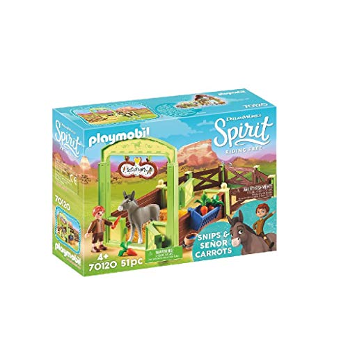 Playmobil Spirit - Riding Free 70120 - Stalla con Snips e Señor Carota, dai 18 mesi