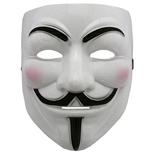 Boolavard 2015 Nuovo V per Vendetta Maschera con Eyeliner narice Anonymous Guy Fawkes Costume Operato per Adulti Accessori Halloween mascherare Ltd