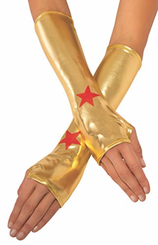 Rubie's guanti metallizzati ufficiali per adulto da Wonder Woman