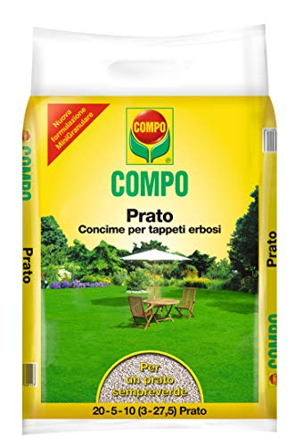 Compo, Concime Granulare Prato, per Un Manto erboso più Forte e fitto, 5 kg, 18x2,5x20 cm