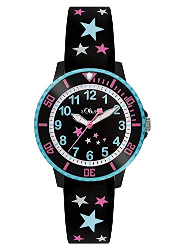 s.Oliver Time Orologio Impara l'ora Quarzo da Ragazza con Cinturino in Silicone SO-3406-PQ