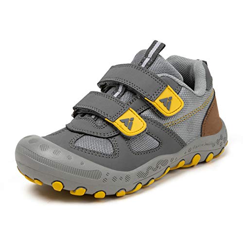 Scarpe per Bambini Ragazzi Ragazze Calzature da Escursionismo Antiscivolo Corsa Sneakers Grigio 33 EU