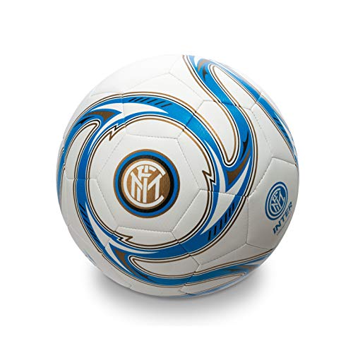 Mondo Sport  - Pallone da Calcio cucito F.C. Inter Milano - size 5 - 410 g - Prodotto ufficiale - Colore Nero/azzurro/bianco - 13642