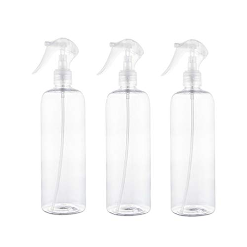 TOPBATHY 3 Pezzi di Bottiglie Vuote di Plastica Trasparenti Spray Spray Contenitore Riutilizzabile per La Pulizia di Acconciature Piantare Aromaterapia 500 Ml