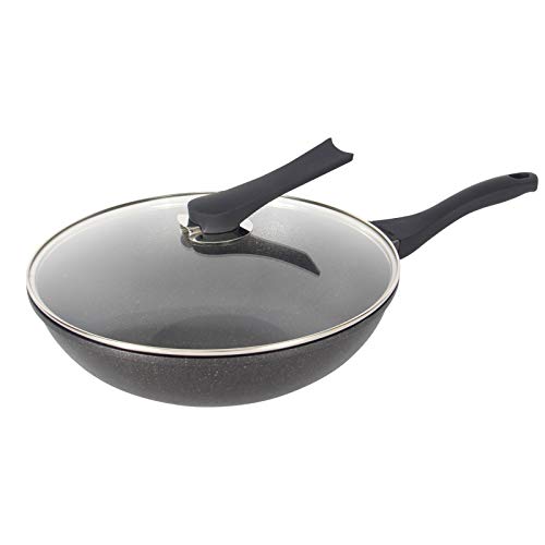 Haufson - Wok | Padella antiaderente classica Haufson | Funziona con tutti i principali piani cottura | Antiaderente naturale senza PFOA | Utensili da cucina professionali per la tua casa