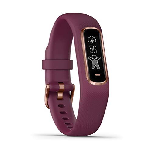 Garmin Vivosmart 4 Smart Fitness Tracker con Schermo Touch, Sensore Cardio e Pulse Ox, Berry/Rose Gold, Small/Medium