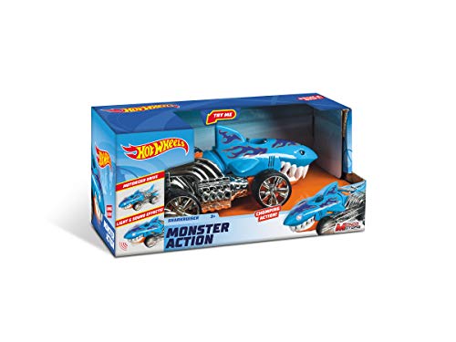 Mondo Motors - Hot Wheels Monster Action Monster Action SHARKRUISER - macchina a frizione  per bambini- luci e suoni - 51204