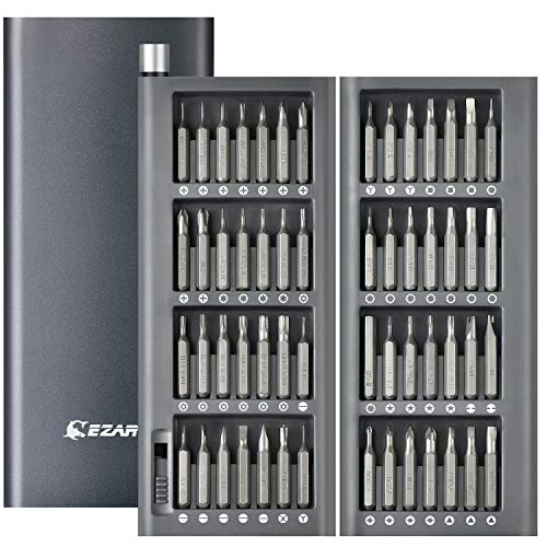 EZARC Set di Cacciaviti Magnetici di Precisione, 57 in 1 Kit Cacciaviti di Riparazione con Custodia in Alluminio per Occhiali, Smartphone, Cellulare, PC, Laptop, Elettronica