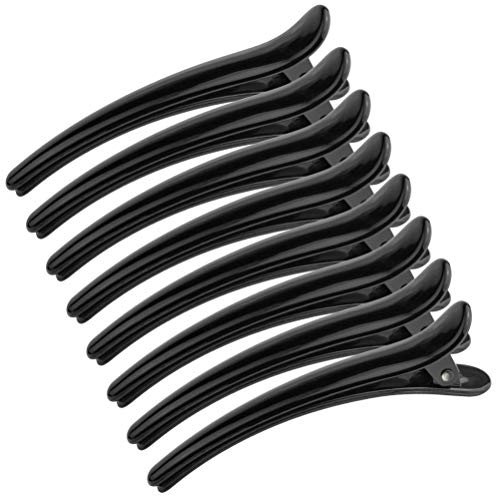 12 Pezzi Fermagli per Capelli Clip Pinze per Capelli Mollette per Capelli in Plastica per Donna Ragazze Nero